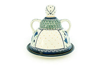 Blue Tulip Cheese Lady Polish Pottery