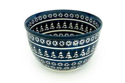 Winter Nights Medium Mixing Bowl Polish Pottery