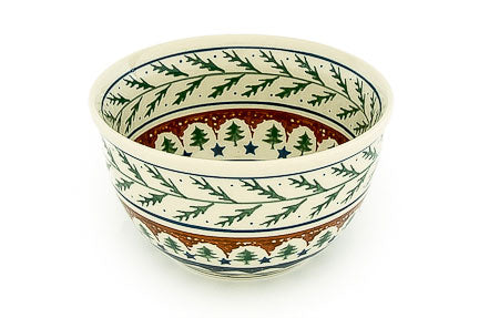 Evergreen Small Mixing Bowl Polish Pottery