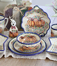 Harvest Festival Small Ghost Luminary Polish Pottery