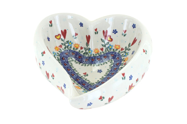 Hearts & Flowers Shaped Heart Bowl