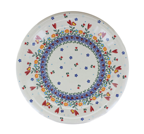 Hearts & Flowers Dinner Plate Polish Pottery