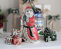 Holiday Pine Santa Claus Polish Pottery