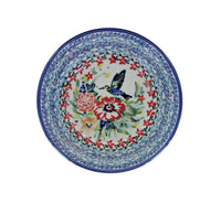 Hummingbird Dessert Bowl Polish Pottery