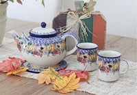 Harvest Bounty Small Coffee Mug Polish Pottery