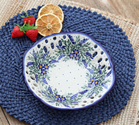 Hyacinth Large Fruit Dish Polish Pottery
