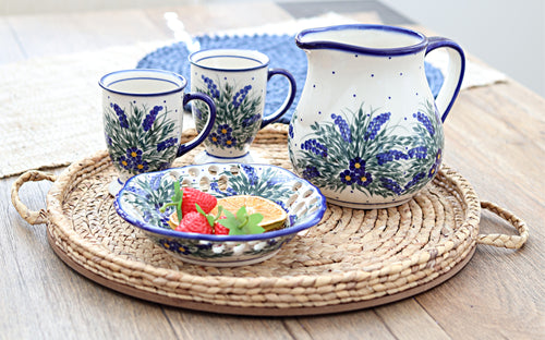 Hyacinth Pedestal Mug Polish Pottery
