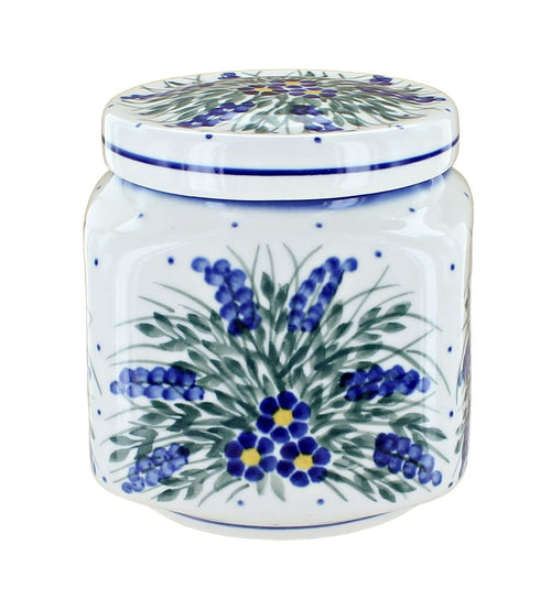 Polish Pottery Hyacinth Medium Canister