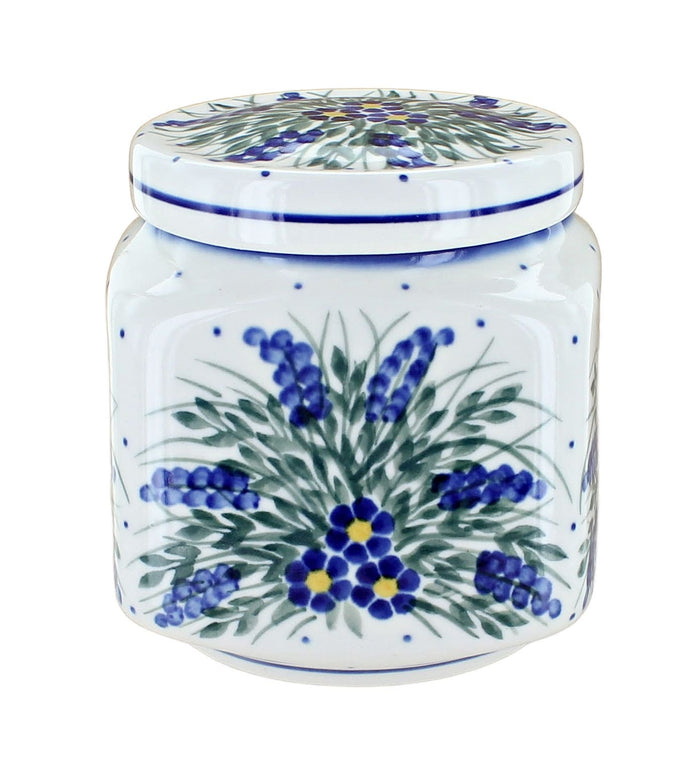 Polish Pottery Hyacinth Medium Canister