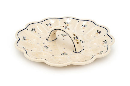 Country Meadow Egg Plate Polish Pottery