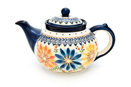 Autumn Burst Teapot Polish Pottery