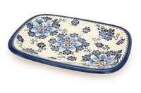 Daisy Surprise Medium Rectangular Serving Platter Polish Pottery