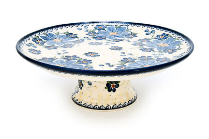 Daisy Surprise Cake Plate Polish Pottery