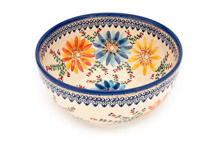 Autumn Burst Cereal/Soup Bowl Polish Pottery