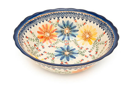 Autumn Burst Large Serving Bowl Polish Pottery