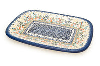 Garden of Eden Large Rectangular Serving Platter Polish Pottery