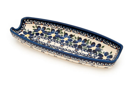 Spring Blossom Corn on the Cob Dish Polish Pottery
