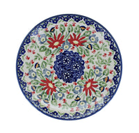 Jungle Bouquet Dessert Plate Polish Pottery