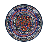 Jungle Flower Dessert Plate Polish Pottery