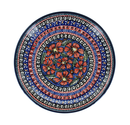 Jungle Flower Dessert Plate Polish Pottery
