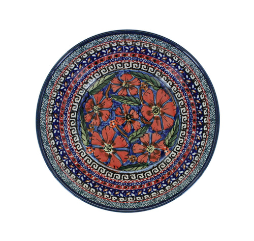 Jungle Flower Cereal/Soup Bowl Polish Pottery