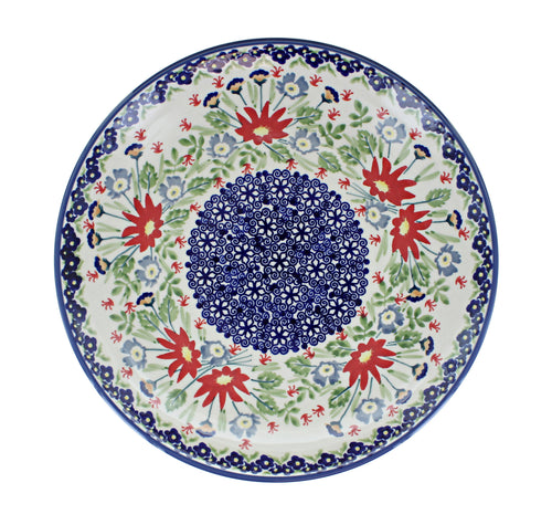 Jungle Bouquet Dinner Plate Polish Pottery