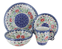 Polish Pottery Jungle Bouquet 16 Piece Dinner Set