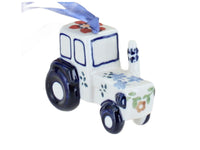 Polish Pottery Red Poppy Tractor Ornament