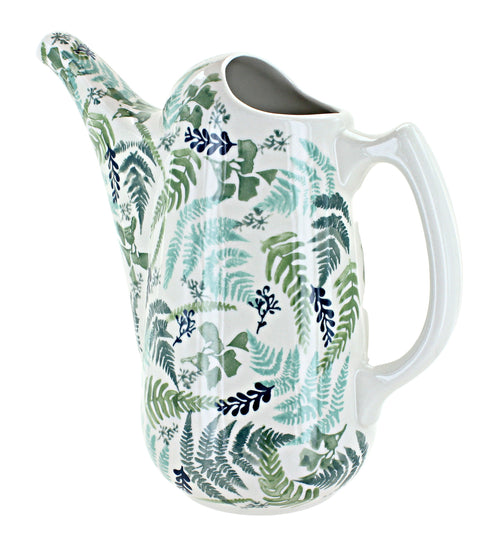 Polish Pottery Woodland Fern Watering Can