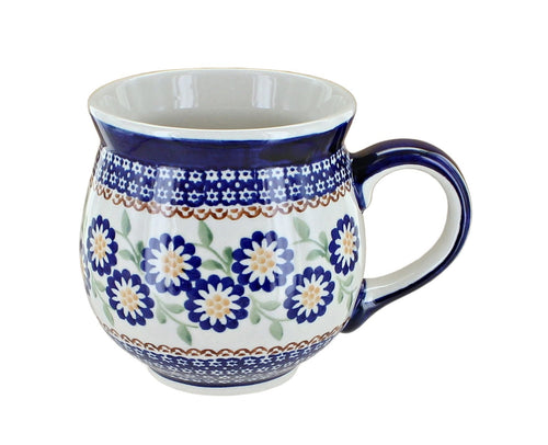 Polish Pottery Peach Blossom Large Bubble Mug