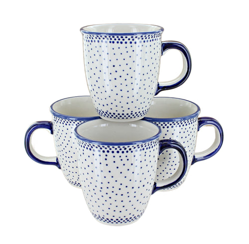 Polish Pottery Small Dots 4 Piece Mug Set