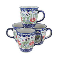 Polish Pottery Jungle Bouquet 4 Piece Mug Set
