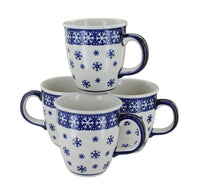 Polish Pottery Snow Flurry 4 Piece Mug Set