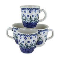 Polish Pottery Festive Fir 4 Piece Mug Set