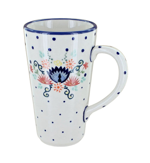 Polish Pottery Desert Flower Large Coffee Mug