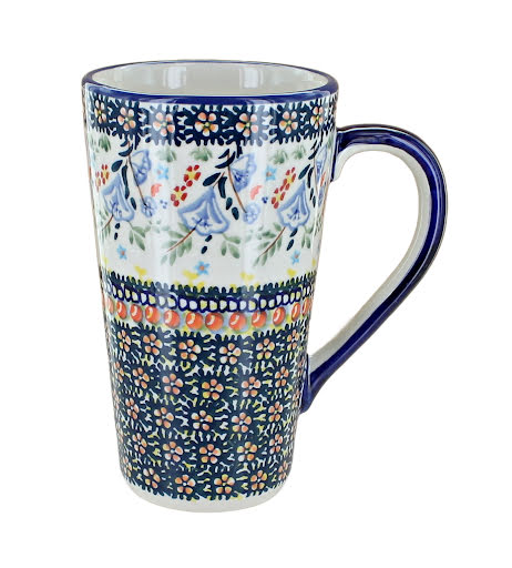 Polish Pottery Periwinkle Large Coffee Mug