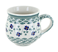 Polish Pottery Sage Floral Bubble Mug