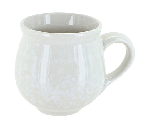 Polish Pottery White Lace Bubble Mug