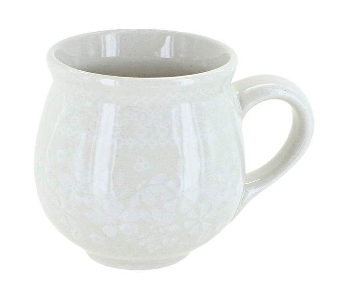 Polish Pottery White Lace Bubble Mug