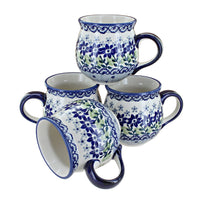 Polish Pottery Hallsey 4 Piece Bubble Mug Set