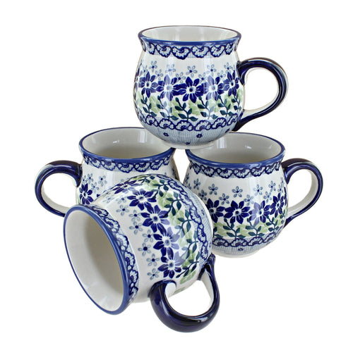 Polish Pottery Hallsey 4 Piece Bubble Mug Set