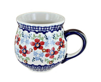 Polish Pottery Red Poppy Bubble Mug