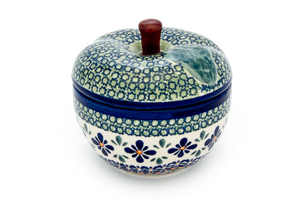 Mosaic Flower Apple Baker Polish Pottery