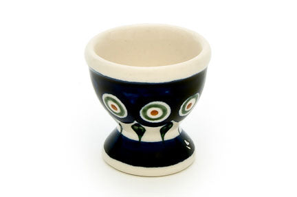 Peacock Egg Cup Polish Pottery