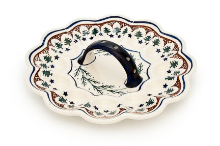 Evergreen Egg Plate Polish Pottery