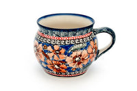 Jungle Flower Bell Shaped Mug Polish Pottery