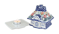 Garden Bouquet House Luminary Polish Pottery