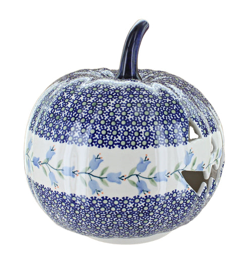 Tulip Large Pumpkin Luminary Polish Pottery