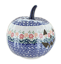 Garden Bouquet Large Pumpkin Luminary Polish Pottery