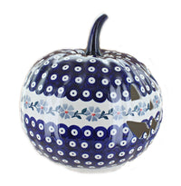 Blue Violet Large Pumpkin Luminary Polish Pottery